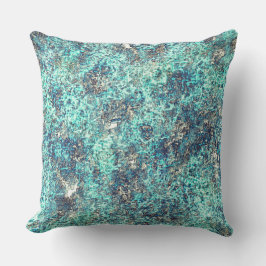 Gewebe von Fäden oder schwammares zyanblau und gra Kissen