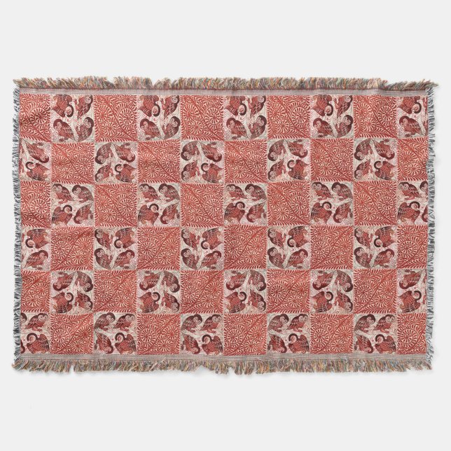 Gewebe Williams De Morgan Victorian Decke (Vorderseite)