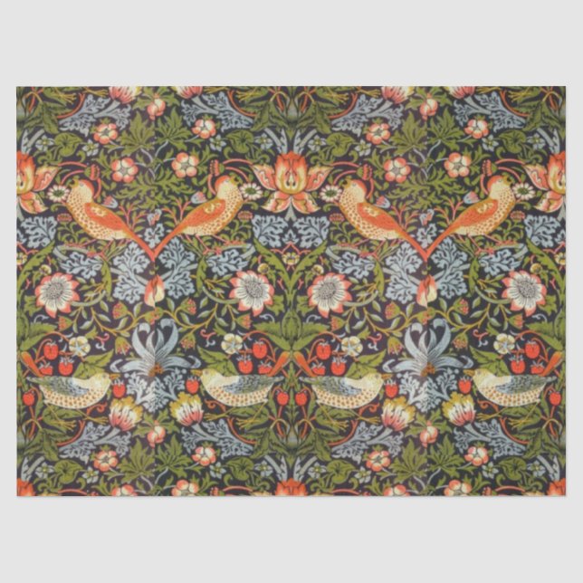 Gewebepapier - Art Nouveau Strawberry Picker Seidenpapier (Vorderseite)