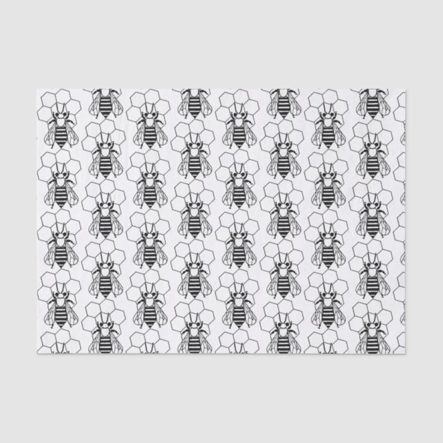 Gewebepapier - Bienen Seidenpapier (Vorderseite)