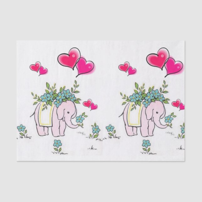 Gewebepapier-Elefant Seidenpapier (Vorderseite)