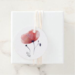 Gewebepapier Poppies Classic Round  Geschenkanhänger