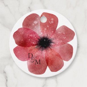 Gewebepapier Poppies Klassischer Rundaufkleber Geschenkanhänger