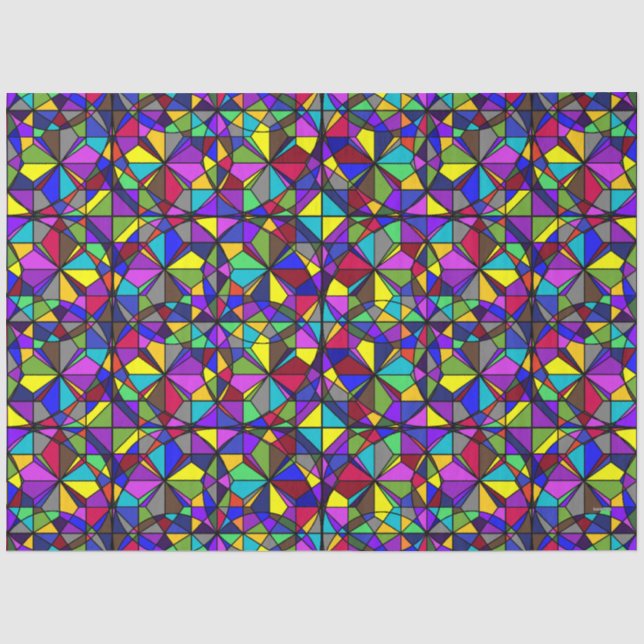 Gewebepapier - verklebter Glasschau - HAMbyWG Seidenpapier (Vorderseite)