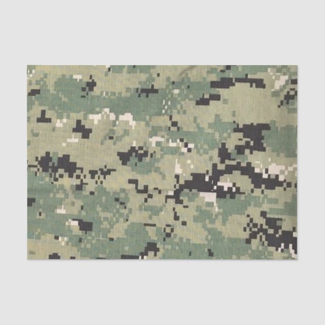 Gewebepapier Wrapper Navy Typ III Drei digitale Seidenpapier (Vorderseite)