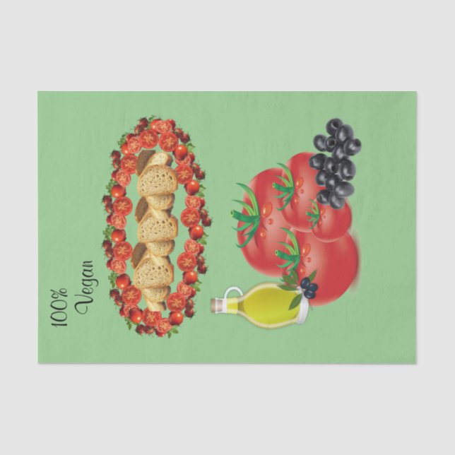 Gewebepapier zu 100 % Vegane Tomatenölöle Seidenpapier (Vorderseite)