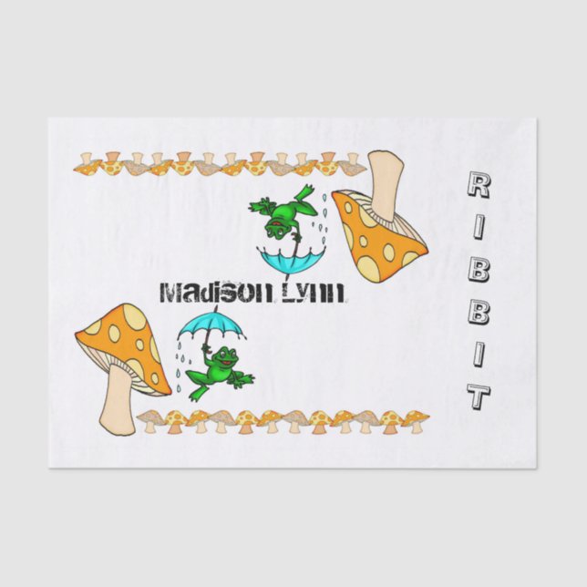Gewebeschleife, Ribbit Mushroom Seidenpapier (Vorderseite)