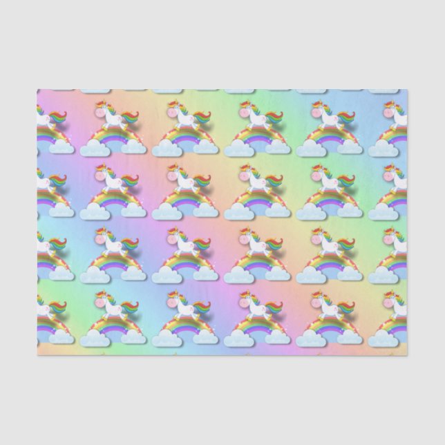 Gewebpapier für Regenbogen und Unikorne Seidenpapier (Vorderseite)