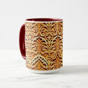 Gewebte islamische Motiv-Tasse Tastbare Erdtöne Tasse