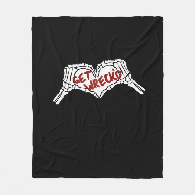 Gewebte Skelettfaust Fleecedecke (Vorderseite)