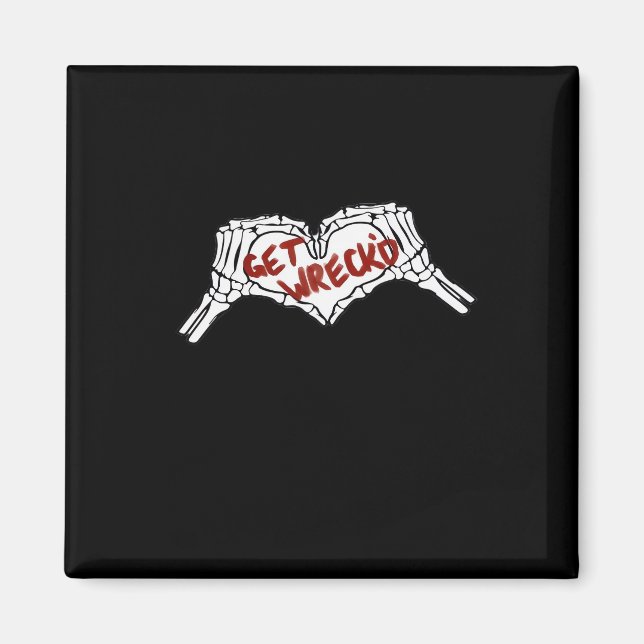 Gewebte Skelettfaust Magnet (Vorne)