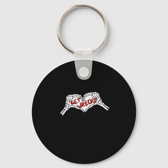 Gewebte Skelettfaust Schlüsselanhänger (Vorderseite)