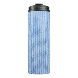 Gewebte Stoffstruktur, echtes Tuch. Thermosbecher