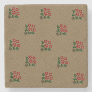 Gewebter roter Poinsettie Steinuntersetzer
