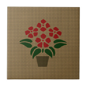 Gewebter Weihnachtsstern Fliese