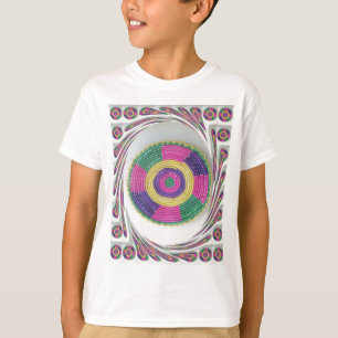 Gewebter Wirbel-Kunstprint T-Shirt