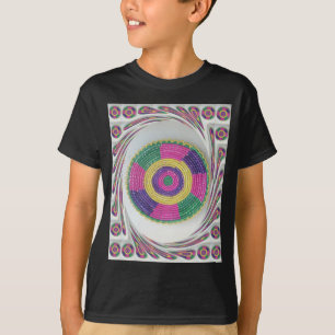 Gewebter Wirbel-Kunstprint T-Shirt