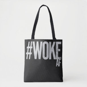 GEWECKT AF-Distrestierte Hashtag-Typ-Gerechtigkeit Tasche