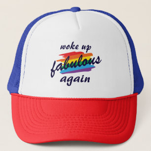 Geweckt Fabulous wieder lustiger Gay Pride Truckerkappe