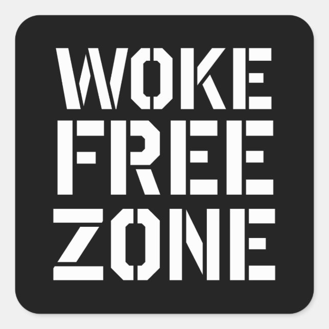 Geweckt Freie Zone Quadratischer Aufkleber (Vorderseite)