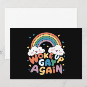 Geweckt Gay wieder LGBT Pride Monat Groovy Einladung
