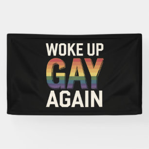Geweckt Gay wieder lustig LGBTQ Prix Ally Rainbow Banner