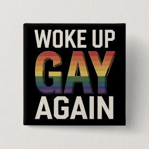 Geweckt Gay wieder lustig LGBTQ Prix Ally Rainbow Button