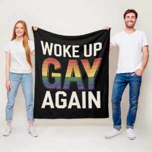 Geweckt Gay wieder lustig LGBTQ Prix Ally Rainbow Fleecedecke