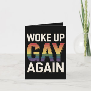 Geweckt Gay wieder lustig LGBTQ Prix Ally Rainbow Karte