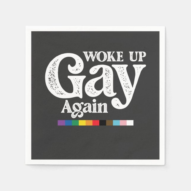 Geweckt Gay wieder unterstützen LGBT Prix Serviette (Vorderseite)