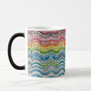 Geweckt in Stil: Die gestreifte Kaffee-Tasse Verwandlungstasse