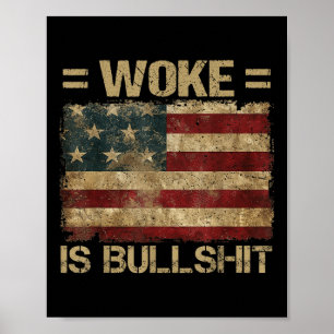 Geweckt ist Bull Funny Trump gegen Geweckt Poster
