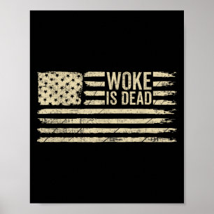 Geweckt ist tote, sonnige sarkastische Slogan amer Poster