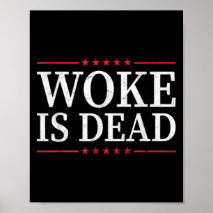 Geweckt ist toter, sonnengeblasener Slogan Männer Poster