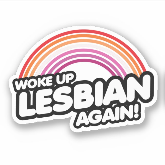 Geweckt Lesbian wieder Aufkleber (Vorderseite)