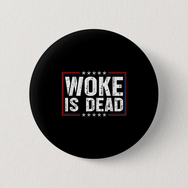 Geweckt Slogan Funny Funny Meme Zitat für Sar Button (Vorderseite)