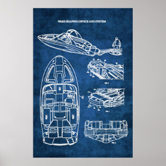 Geweckt Surfen Patent Art Printing Nr. 2 Poster