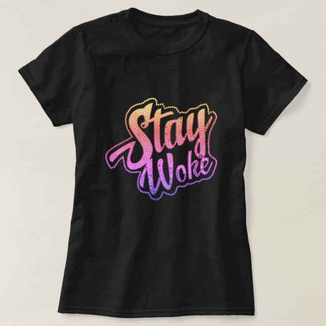 Geweckt T - Shirt bleibe (Design vorne)