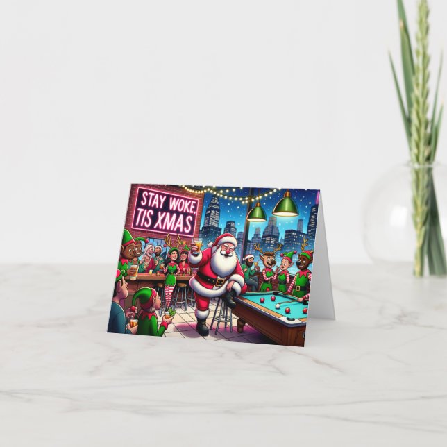 Geweckt Weihnachten bleibe Karte (Vorderseite)