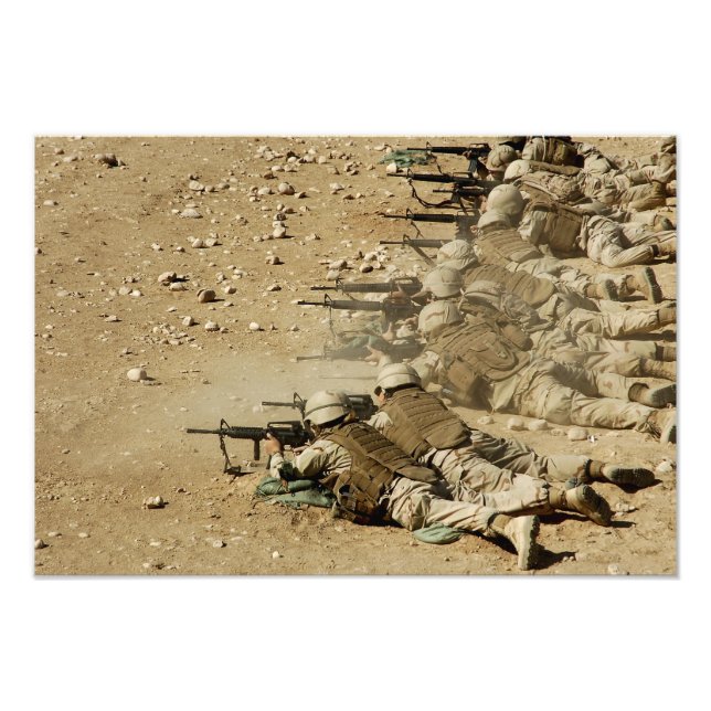 Gewehr der US-Marine M-4 und M-16A2 Fotodruck (Vorne)