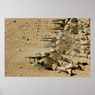 Gewehr der US-Marine M-4 und M-16A2 Poster