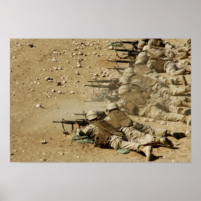 Gewehr der US-Marine M-4 und M-16A2 Poster (Vorne)