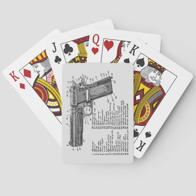 Gewehr-Diagramm V2 Spielkarten (Rückseite)