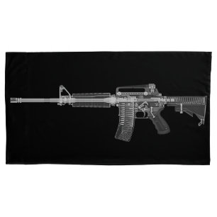 Gewehr-Feuerwaffen-Militärröntgenstrahl-Waffe Kissenbezug