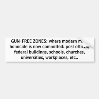 GEWEHR-FREIE ZONEN: wo modern, ist Massentötung n… Autoaufkleber
