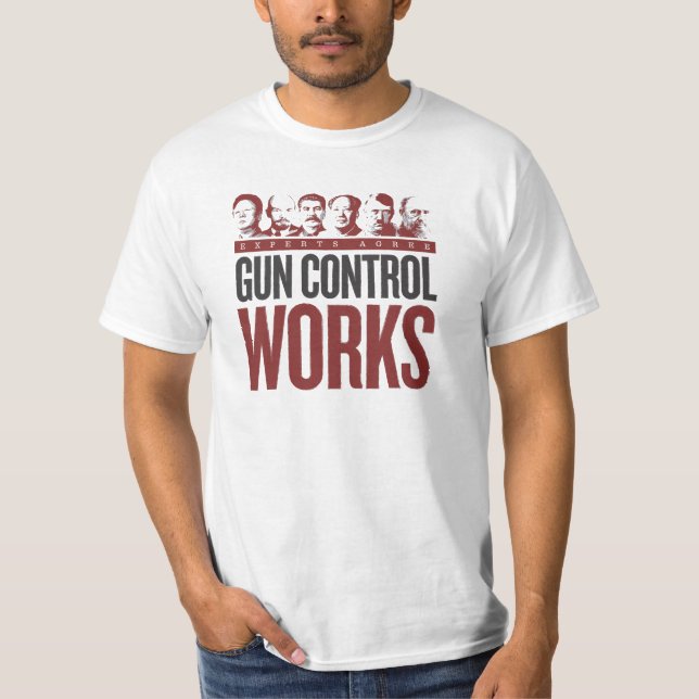 Gewehr-Kontrollen-Arbeiten T-Shirt (Vorderseite)