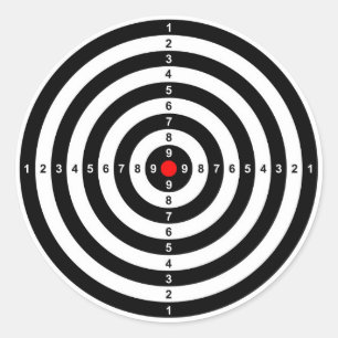Gewehr-Schießstand-Stieraugen-Zielsymbol Runder Aufkleber