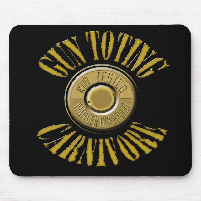 Gewehr-Toting Tier-Muschel-Gehäuse Mousepad (Vorne)