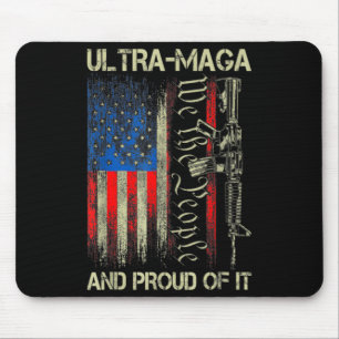 Gewehr USA Flagge Patrioten Ultra MAGA Und Stolz D Mousepad