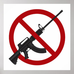 Gewehr-Verbot-Symbol-Plakat des Sturmgewehr-AR15 Poster